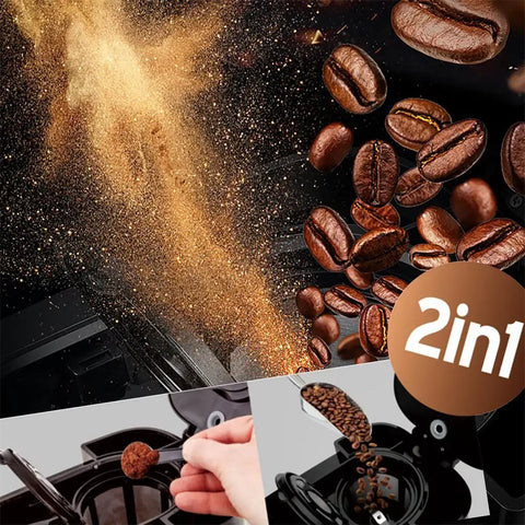 Top Tier Electric Coffee Machine And Automatic Milk Frother For Hella Smooth Cappuccinos With removable water tank and beans swirling.