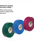 Premium 35-Pack Color Coding Electrical Tape Rainbow Half Inch By Twenty Feet 7-Mil Thick Insulated Tape with high-visibility colors