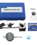 Digital Dial Indicator With Magnetic Base For Precise Measurement 0 To 1 Inch 25.4 mm Up To 70 Kg Pull Strength Large LCD Display