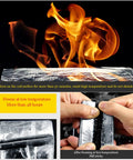 Heavy Duty Rock Solid Bitumen Waterproofing Membrane Roll For Roofs with flames shown, demonstrating high temperature resistance.