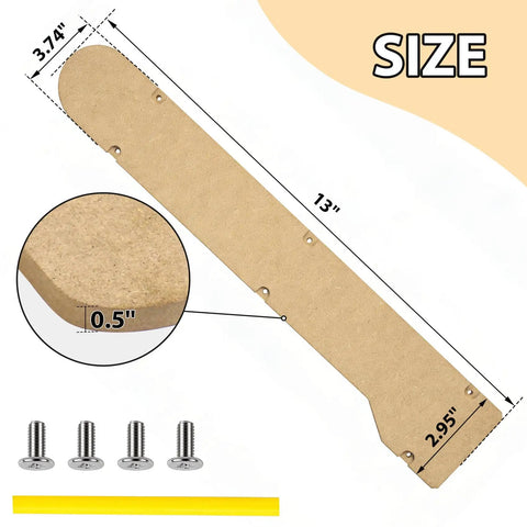 Zero Clearance Insert For 10 Inch Miter Saw MS6305 00 Throat Plate Made Of MDF dimensions and components shown.