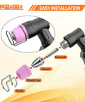 Plasma Cutter Consumables Kit With Tips Nozzles Electrodes Shield Cups For CUT55 CUT60 LGK-60 WSD-60 SG-55 And More assembly diagram