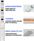 Plug And Play RGB LED Strip Lights 65.6 Ft Waterproof Flexible Rope Light With Dimmable Color Changes And 24 Key Remote details