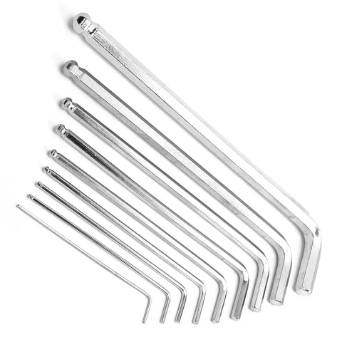 High Grade Chrome Vanadium Metric Hex Key Set Wrench Tool Kit With Case Sizes 1.5mm To 10.0mm, 9-piece Allen keys