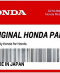 Genuine Honda OEM replacement spark plug packaging, labeled 'Original Honda Part', Made in Japan, with barcode