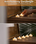 Flameless LED Tea Lights Set For Party And Home Battery Operated Flickering Votive Candles 12 24 50 100 150 Pack Warm Yellow Lit