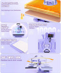 8 in 1 Heat Press Machine With Swing Away 12x15 Inch Shirt Press for Sublimation and Heat Transfer, showing etching and swivel arm.