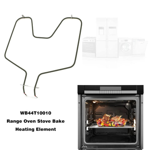 Bottom Oven Heating Element Replacement For GE And Kenmore Ovens, 18 Inch Long, Compatible With AP2030996 And 770549, shown with oven