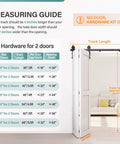 Measuring guide for Carbon Steel Bifold Barn Door Hardware Kit For 32 Inch Closet Doors 3ft Track Smooth Quiet Black