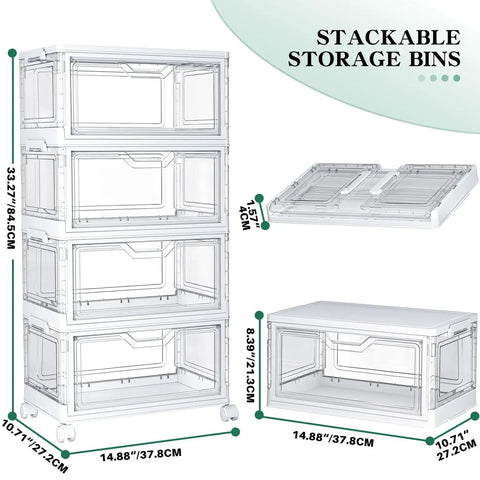 No Nonsense Clear Stackable Storage Bins With Snug Lids For Bedroom Closet Garage Organization Four Tier 23 Quart Each Dang Sturdy Plastic Totes Built Solid For Toys Crafts Clothes And Junk Drawer Cleanup Heavy Duty Performance That Holds Up