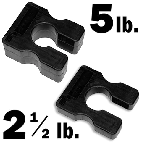 Heavy Duty 2.5 Lb Weight Stack Adapter Plate features 2.5 lb and 5 lb increments for precise gym weight adjustments.