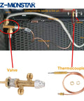 Low Pressure LPG Propane Gas Fire Pit Flame Failure Safety Control Valve Kit With Igniter Assembly Push Button Ignition components.