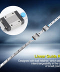 Compact Linear Rail Guide Kit With 500mm Length And 12mm Width Includes Two MGN12B Slide Blocks Ultra Precise Low Friction Motion