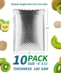 8X11 Thermal Bubble Mailers Pack Of 10 For Cold Shipping Insulated Foil Mailing Envelopes Waterproof Bubble Mailers For Food