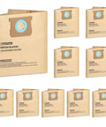 10 Pack High Efficiency Replacement Filter Bags for DeWalt 6 to 10 Gallon Wet Dry Vacuums Fits DXV06P DXV09P DXV10P Part DXVA19-4101