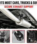 Ultimate 17-Piece Heavy Duty Exhaust Hangers Kit With Specialty Removal Tool For Effortless Undercarriage Repair And Fast DIY Car Fixes Today. universal undercarriage exhaust hanger set, mild steel and rubber, for cars, trucks, and SUVs