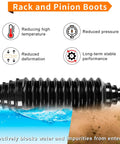 Rack And Pinion Boot Kit With Silicone Inner Tie Rod Boots, Bellows And Clamps, Waterproof Dustproof Steering Rack Boot