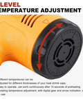 Close-up of temperature adjustment dial on Zap A Wine Bottle Heat Shrink Gun For Fast Pvc Capsule Sealing, showcasing six levels.