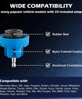Rubber-sealed coolant adapter with nylon coating and aluminum connection, part of Grease Monkey Approved 31-Piece Coolant Pressure Tester Kit.