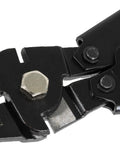 Close-up of Spearfishing Crimping Tool Kit With Three Multifilament Lines in 1.6mm, 1.8mm and 2mm showing crimp size markings