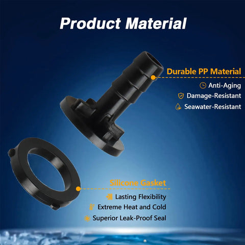 Two Pack Outboard Joint Assembly Flush Hose Adapter For Yamaha Outboards 150HP 175HP 200HP 225HP 300HP with silicone gasket