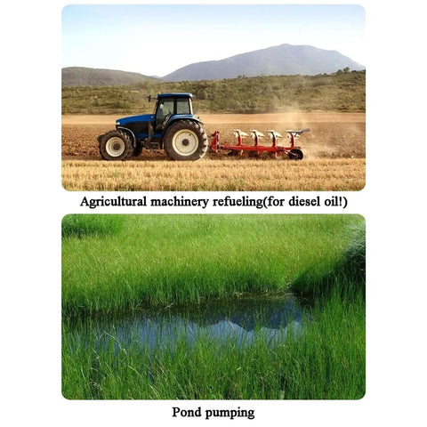 Handy Cordless Oil Transfer Pump With Battery Powered Design For Easy Liquid Flow Control, used for tractor fuel and pond pumping.