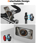 MagSafe Gym Phone Mount With 17 N54 Strong Magnets Adjustable Strap 3 In 1 Phone Holder on gym equipment and wall