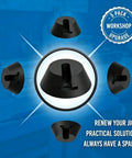 High Quality Top Tier Replacement Clamp Pads For Pocket Hole Jigs, black rubber pads, five pack, designed for easy installation.