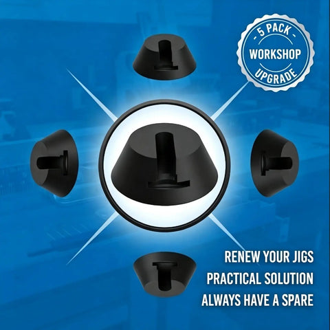 High Quality Top Tier Replacement Clamp Pads For Pocket Hole Jigs, black rubber pads, five pack, designed for easy installation.