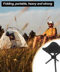 Travel Folding Camping Stool Portable Tripod Chair For Outdoors Fishing Picnic Beach Mountaineering Garden Lawn Camping Gear That Stows Easy Carry Lightweight Sturdy Seat For Any Terrain next to camper