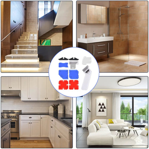 Multi view of finished projects using Caulking Tool Kit With Stainless Steel Scrapers And Multi Sized Caulking Silicone for home improvement.
