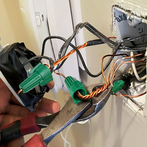 Winged Ground Wire Connector Nuts With Hole used for safe electrical connections in wiring box setup