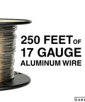 Reel of 17 Gauge Aluminum Wire For Electric Fencing, 250 Ft, 8 Pack, 4x Power, High Tensile Strength 38,000 Psi