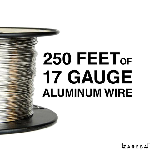 Reel of 17 Gauge Aluminum Wire For Electric Fencing, 250 Ft, 8 Pack, 4x Power, High Tensile Strength 38,000 Psi