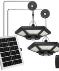 Solar Pendant Light For Indoor And Outdoor Use With Remote Control, 360 Degree Waterproof Light, solar panel and remote visible