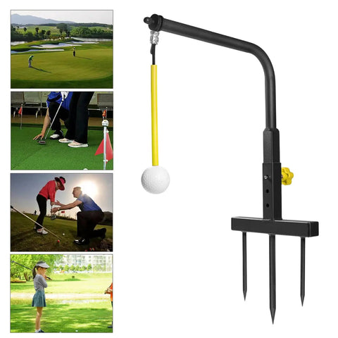 Swing Training Aid For Golfers With Adjustable Height Practice Stand Makes Your Swing Smoother And More On Point Builds Muscle Memory And Consistency Outdoors In The Yard Garden For Real World Game Improvement