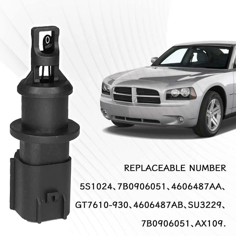 Front view of Intake Air Temperature Sensor IAT for Chrysler Dodge Jeep Vehicles OEM Grade 4606487AA 4606487AB Replacement Part
