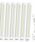 Bright 25W LED Shop Light 3750LM 6000K Daylight Bright Plug And Play Linkable Utility Lights For Garage Cabinet Workbench Workshop 6 Pack Durable Aluminum Body Easy Mounting