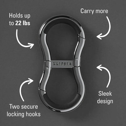 Link Connector Clip For Purses And Totes Womens Keychain Clip And Fashion Carabiner Bag Hook With Two Secure Hooks Chrome Black