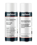 Dark Red Mahogany Wood Repair Stain And Seal Aerosol Duo Spray Touch Up Kit includes toner and sealant cans.