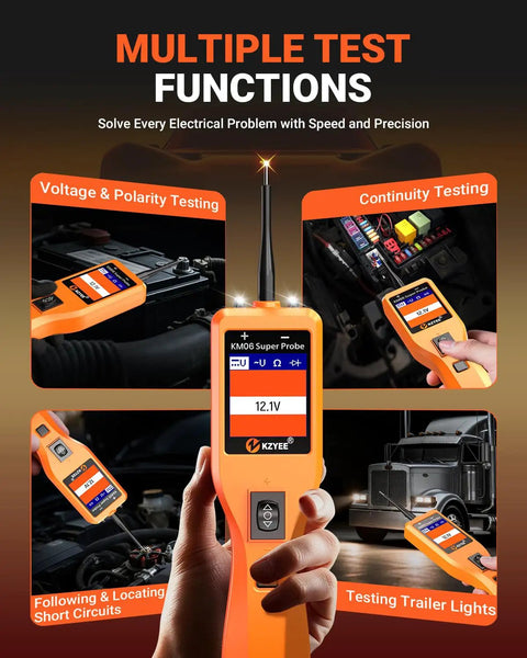 Essential Power Circuit Probe Kit For 8-35V Automotive Systems showcasing multiple test functions