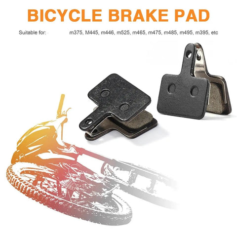 Fifteen Pair Top Shelf Bicycle Brake Pads Resin Compound Rotor Replacement For Hydraulic Disc Systems With Killer Grip Stopping Power And Ride Easy Durability, close-up of resin brake pads.