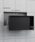 Dimensions of Stainless Steel Shower Niche for Bathroom Storage, Recessed, No Tiling Required, 24x12 Inches, Antique Copper
