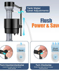 Universal Toilet Flusher Replacement Kit with Water Saving Height Adjustable Fill Valve and 2 Inch Flapper Quiet Anti Siphon Inside Tank Includes Toilet Handle Lever Red 1 Pack, tank water level adjustments