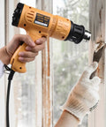 Beast 1800W Hot Air Heat Gun With Dual Temp Modes used for paint stripping, rapidly heats to 1202F 650C, shown in DIY task