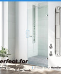 Stainless Steel U Channel Shower Door Magnet With Screws for swing doors and strike jamb, with durable hardware, front view.