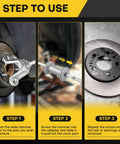 Guide showing steps to use Nine Way Two Thirds Jaw Bearing Hub Gear Seal Remover Tool And Nineteen Piece Heavy Duty Slide Hammer Puller Kit