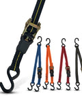 3 Point Tie Down Ratchet Strap For Jet Ski Sea Doo And WaveRunner Transom Straps Heavy Duty Polyester Webbing With Double Tacked Reinforcement For Secure Transport in multiple colors