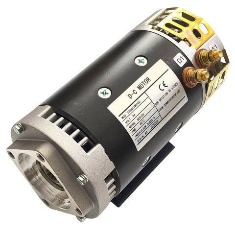 Brand New 24V DC Electric Motor For Genie Scissor Lift GS1930 Heavy Duty 4.5 HP Hydraulic Power Unit Replacement OEM Grade 40844GT close-up view showing motor connectors.