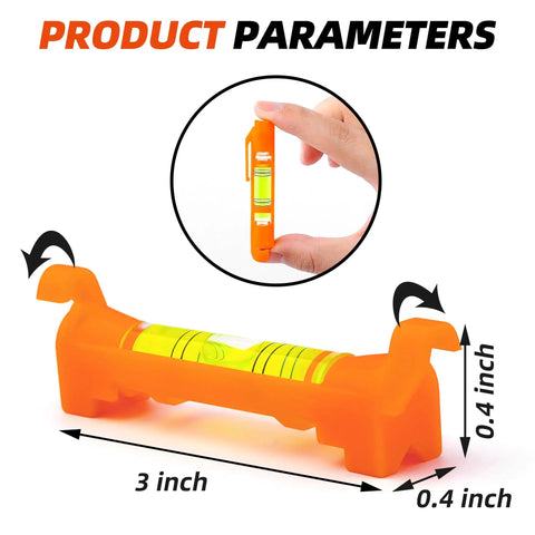 Set Of 8 Hanging Bubble Line String Levels Featuring Mini Spirit Tool And Clear Hollow Vials For Dead Nuts Accuracy Heavy Duty Abs Frame Bright Orange Coating Perfect For Bricklaying Tiling